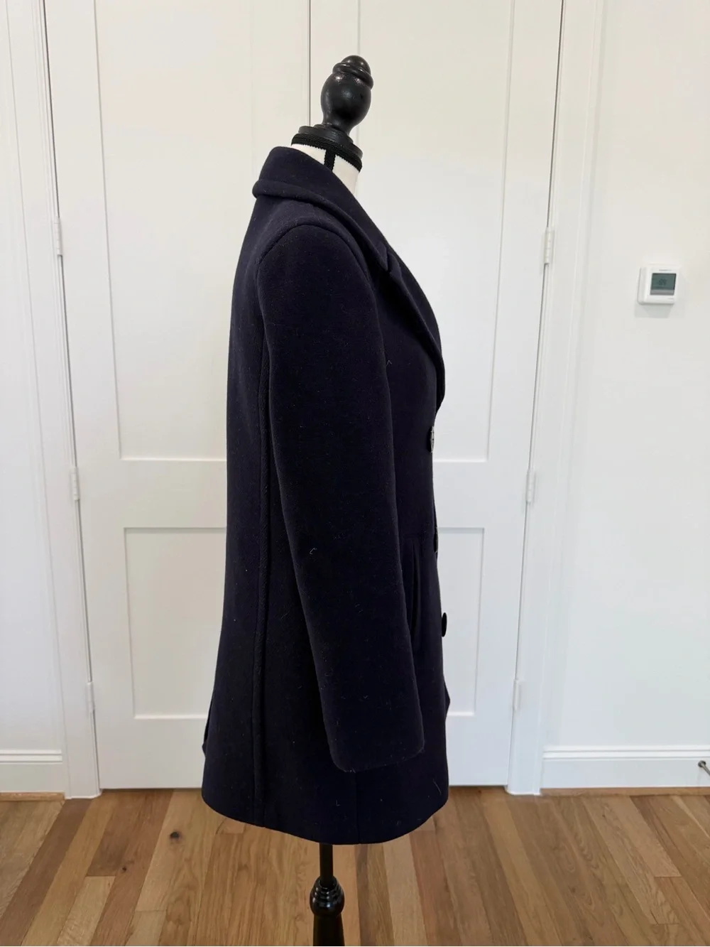⚓ J.Crew Stadium Cloth Nello Gori Navy Pea Coat Size 4 ⚓ - Picture 9 of 14